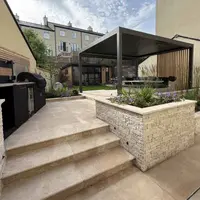 Antique Egyptian Beige Limestone Bullnose Steps