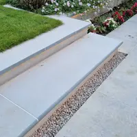 Contemporary Grey Sawn Sandstone Bullnose Step