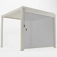 Proteus Pebble Grey 3x4 Aluminium Pergola with Optional Sides