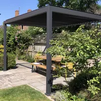 Proteus Slate Grey 3x4 Aluminium Pergola with Optional Sides