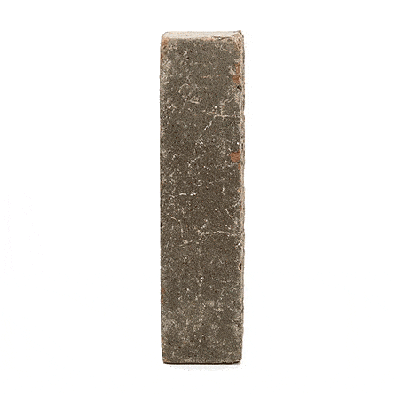 Single Derby  clay paver standing upright and revolving to show smooth and sanded faces. Free UK delivery available.