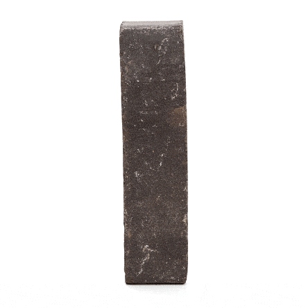 Rotating gif image shows close up of charcoal grey clay pavers in a continual loop, showin the texture of these brick pavers.