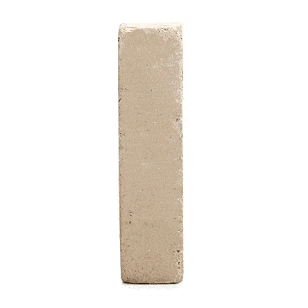 Single Stone Grey brick paver standing upright and revolving. Free UK delivery available.