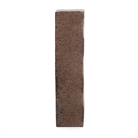 Single Chelsea clay paver standing upright and revolving, showing dark and light pink and grey tones. Free UK delivery available.