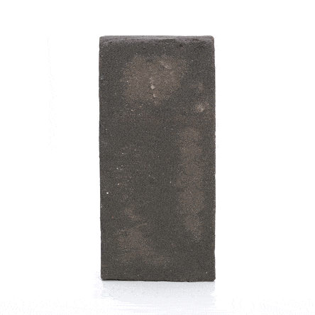 Single Durham clay paver standing upright and revolving. Free UK delivery available.