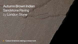 Autumn Brown Indian Sandstone Paving HD video