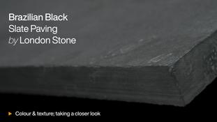 Brazilian Black Slate Paving HD video
