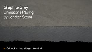 Graphite Grey Limestone Paving HD video
