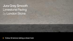 Jura Grey Sawn Limestone Paving HD video
