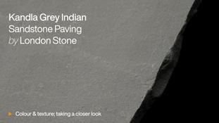 Kandla Grey Indian Sandstone Paving HD video