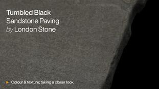 Tumbled Black Sandstone Paving HD video