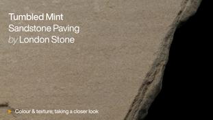 Tumbled Mint Sandstone Paving HD video