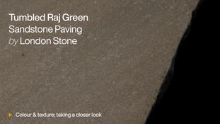 Tumbled Raj Green Sandstone Paving HD video
