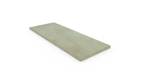 Area Porcelain 5mm pencil round end coping, edge profile applied to 3 sides, part of London Stone’s large format paving range.