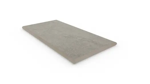 Astor Grey 20mm bullnose end porcelain coping, profiled on 3 edges, Manufactured at our Bespoke Stone Centre.