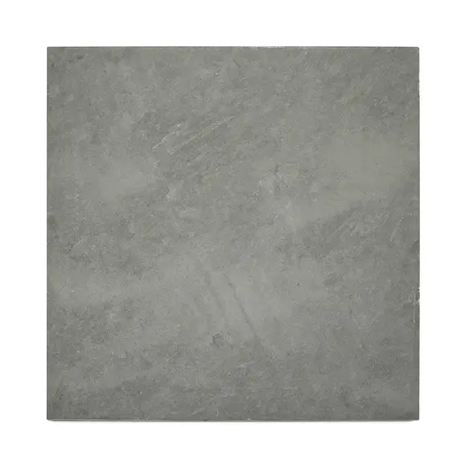 Single square slab of Brazilian Grey slate paving, showing different tones and markings. Free UK delivery available.