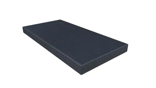 Brazilian Black Slate Pencil Round End Coping Stone, the pencil round edge profile is applied to 3 sides.