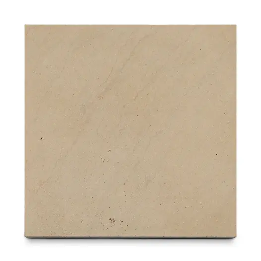Single Britannia Buff sawn York stone paving slab seen from above, showing even colour and texture. Free UK shipping available.