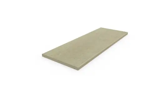 Single Corda porcelain straight coping stone, with drip-line and 5mm pencil round edge profile applied to the long sides.