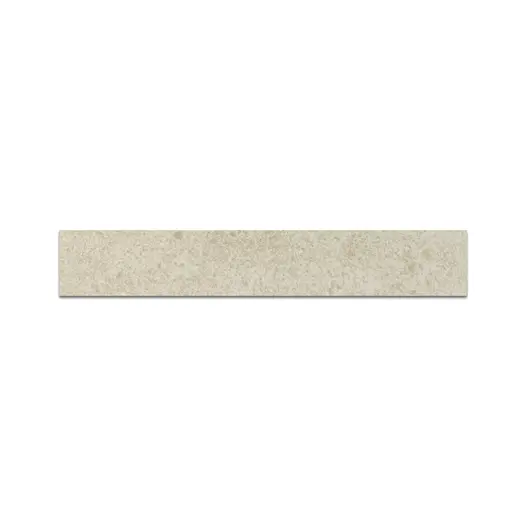 Single cream porcelain plank seen from above, showing grey markings. Supplied with free grout and primer.