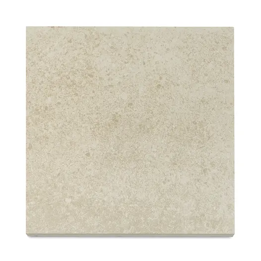 Colour swatch showing cream colouring and dark and light flecks in cream porcelain planks. Free UK next-day delivery available.