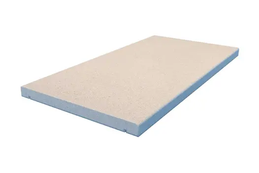 Dove Grey sandstone 25mm straight coping piece with sawn edges and smooth surface, shown on white background.
