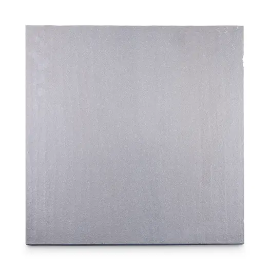 Single Flamed Grey square sandstone paving slab seen from above, showing even colour and texture. Free UK delivery available.