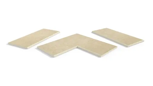 3 Florence Beige coping stones, straight, end and corner pieces, with 20mm bullnose edge profiles. Free UK delivery available