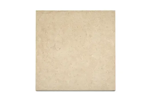 Single Florence Beige Porcelain outdoor tile for paths and patios, seen from above, showing stone-effect markings and colour.