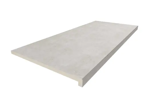 Rendered image of Faro Porcelain Garden Steps in 1200x500mm with downstand long edge. Free UK delivery available.