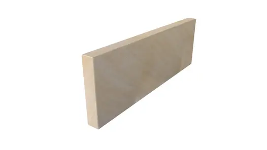 A close-up render of a single Harvest Edging Stone, showcasing its warm pastel colour and smooth, honed texture.