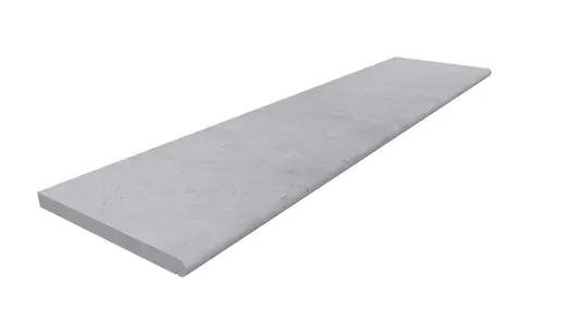 Rendered image of large Heath Sawn Sandstone Bullnose Step, showing colour, bullnosed edge and drip line.
