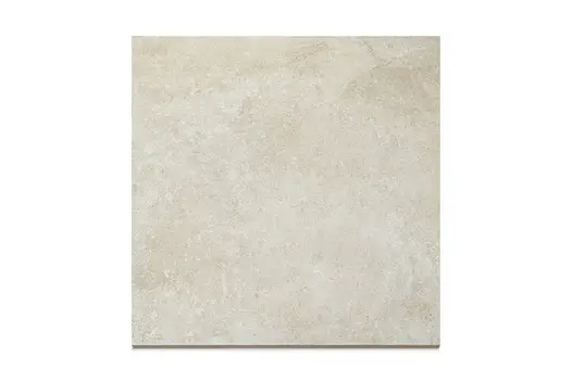 Square sample of Heritage Chalk Porcelain Paving in 600x600 format, showing soft beige tones and subtle stone detailing.