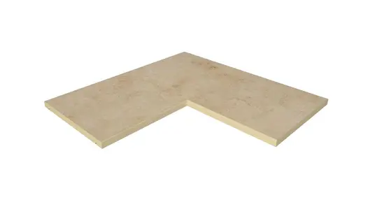 Jura Beige corner coping with 5mm pencil round edge profile, with 10-year guarantee and free next-day delivery available.