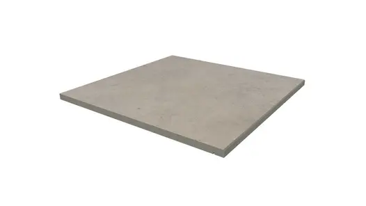 600x600mm Jura Beige porcelain step,  drip-line and 5mm pencil round edge profile applied in-house. Free UK delivery available.