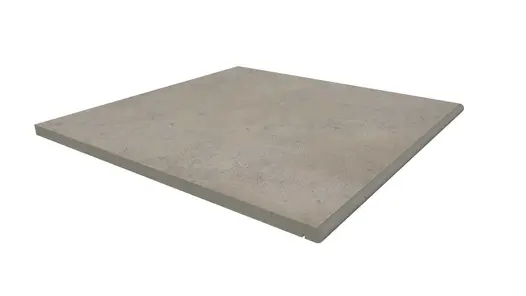 600x600mm Jura Grey porcelain 20mm bullnose step with drip line. Free UK delivery available. Comes  with 10-year guarantee.