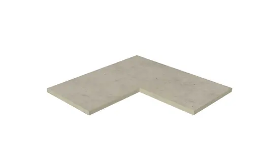 Jura Grey 5mm chamfer corner coping stone, part of our budget porcelain paving range, available with free next-day delivery.