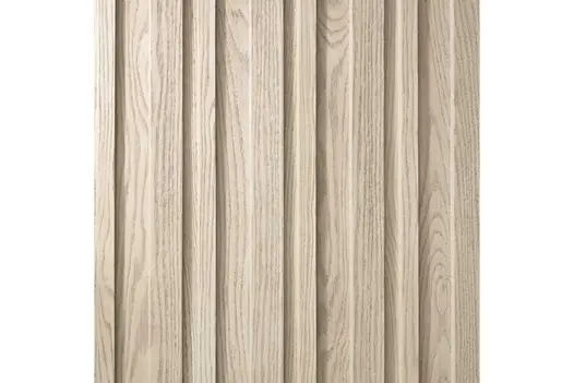 Close-up of Limed Oak Board & Batten cladding, showcasing pale oak tones with soft woodgrain detail and natural texture.