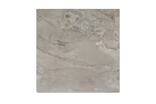 Single Marble Grey porcelain paving slab, showing markings and texture, available with free UK delivery and 10- year guarantee.