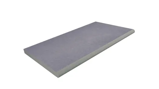 Rendered image of Midnight Black Limestone Bullnose Step shows colour variations and textures.