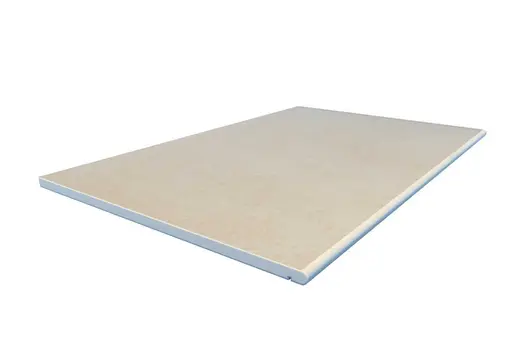 Rendered Mint Porcelain 20mm bullnose step with smooth front edge and subtle colour variation. Designed for modern gardens.