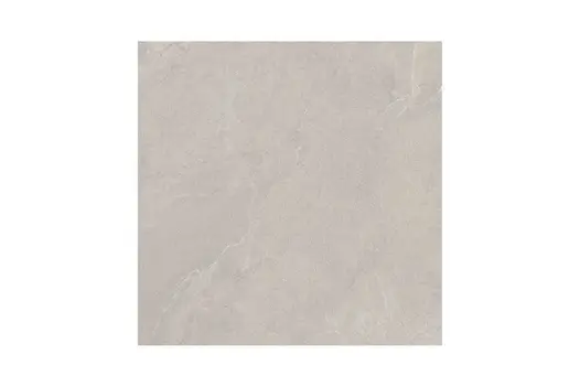Close-up of Piazza Grey Porcelain Paving showing fine marble-style veining and soft matt finish in a cool grey tone.