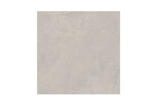 Flat view of Piazza Grey Porcelain Paving with a soft matt finish and delicate white veining running through grey stone-effect tiles.