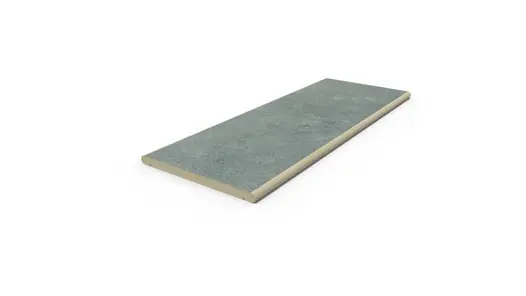 Polvere porcelain straight coping stone, with 20mm bullnosed edge profile and drip line applied in-house, with 10-year guarantee.