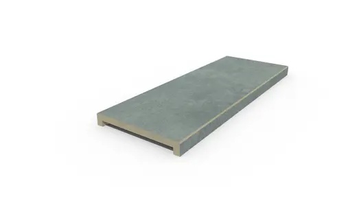 Polvere 40mm downstand straight coping, part of our large format porcelain paving range, with free next-day delivery available.