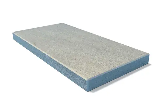 Raj Green end coping, with 40mm downstand profile manufactured in-house at our Bespoke Stone Centre, with 10-year guarantee.