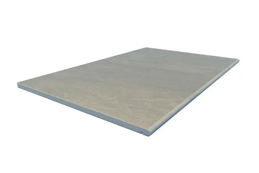 Render of a Raj Green porcelain paving bullnose step, showcasing the 20mm bullnose edge and drip line.