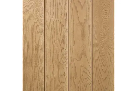 Close-up of Golden Oak Millboard composite cladding in a studio setting, showing natural oak tones and fine woodgrain texture.