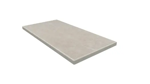 Slab Khaki 5mm pencil round end coping, edge profile applied to 3 sides, part of London Stone’s premium Italian porcelain range.