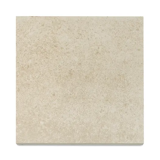 Close up colour swatch image of a single 600x600 Cream porcelain slab that is consistent in colour and texture throughout.